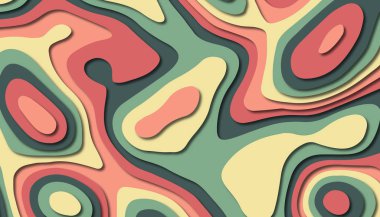 3D soyut kağıt sanat tarzı, iş sunumları, el ilanları, posterler, baskılar, dekorasyon, kartları, broşür kapak için tasarım düzen