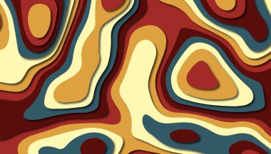 3D soyut kağıt sanat tarzı, iş sunumları, el ilanları, posterler, baskılar, dekorasyon, kartları, broşür kapak için tasarım düzen