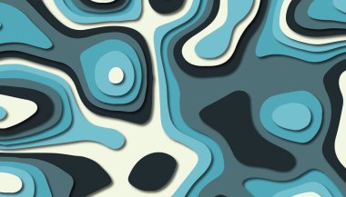 3D soyut kağıt sanat tarzı, iş sunumları, el ilanları, posterler, baskılar, dekorasyon, kartları, broşür kapak için tasarım düzen