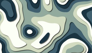 3D soyut kağıt sanat tarzı, iş sunumları, el ilanları, posterler, baskılar, dekorasyon, kartları, broşür kapak için tasarım düzen