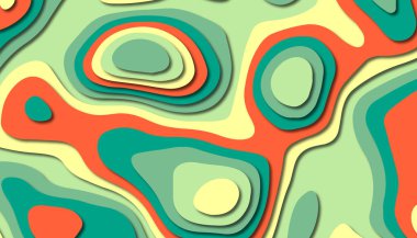 3D soyut kağıt sanat tarzı, iş sunumları, el ilanları, posterler, baskılar, dekorasyon, kartları, broşür kapak için tasarım düzen