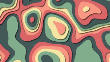 3D soyut kağıt sanat tarzı, iş sunumları, el ilanları, posterler, baskılar, dekorasyon, kartları, broşür kapak için tasarım düzen