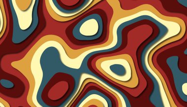 3D soyut kağıt sanat tarzı, iş sunumları, el ilanları, posterler, baskılar, dekorasyon, kartları, broşür kapak için tasarım düzen