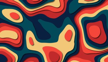 3D soyut kağıt sanat tarzı, iş sunumları, el ilanları, posterler, baskılar, dekorasyon, kartları, broşür kapak için tasarım düzen