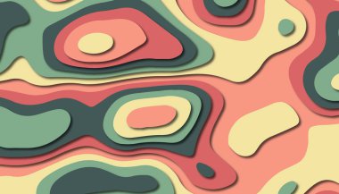 3D soyut kağıt sanat tarzı, iş sunumları, el ilanları, posterler, baskılar, dekorasyon, kartları, broşür kapak için tasarım düzen