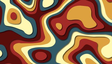 3D soyut kağıt sanat tarzı, iş sunumları, el ilanları, posterler, baskılar, dekorasyon, kartları, broşür kapak için tasarım düzen