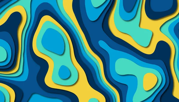 3D soyut kağıt sanat tarzı, iş sunumları, el ilanları, posterler, baskılar, dekorasyon, kartları, broşür kapak için tasarım düzen