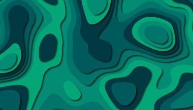 3D soyut kağıt sanat tarzı, iş sunumları, el ilanları, posterler, baskılar, dekorasyon, kartları, broşür kapak için tasarım düzen