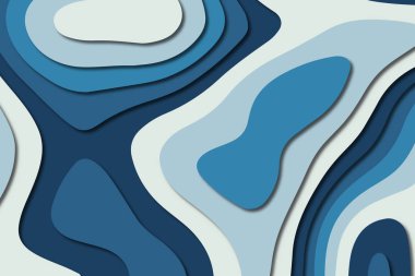 3D soyut kağıt sanat tarzı, iş sunumları, el ilanları, posterler, baskılar, dekorasyon, kartları, broşür kapak için tasarım düzen