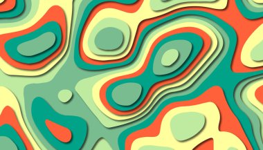 3D soyut kağıt sanat tarzı, iş sunumları, el ilanları, posterler, baskılar, dekorasyon, kartları, broşür kapak için tasarım düzen