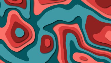 3D soyut kağıt sanat tarzı, iş sunumları, el ilanları, posterler, baskılar, dekorasyon, kartları, broşür kapak için tasarım düzen