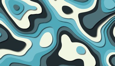 3D soyut kağıt sanat tarzı, iş sunumları, el ilanları, posterler, baskılar, dekorasyon, kartları, broşür kapak için tasarım düzen