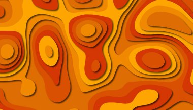 3D soyut kağıt sanat tarzı, iş sunumları, el ilanları, posterler, baskılar, dekorasyon, kartları, broşür kapak için tasarım düzen