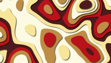 3D soyut kağıt sanat tarzı, iş sunumları, el ilanları, posterler, baskılar, dekorasyon, kartları, broşür kapak için tasarım düzen