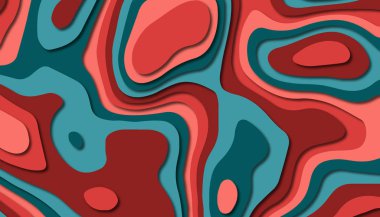 3D soyut kağıt sanat tarzı, iş sunumları, el ilanları, posterler, baskılar, dekorasyon, kartları, broşür kapak için tasarım düzen