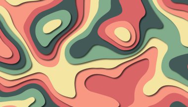 3D soyut kağıt sanat tarzı, iş sunumları, el ilanları, posterler, baskılar, dekorasyon, kartları, broşür kapak için tasarım düzen