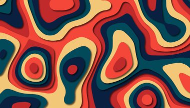 3D soyut kağıt sanat tarzı, iş sunumları, el ilanları, posterler, baskılar, dekorasyon, kartları, broşür kapak için tasarım düzen