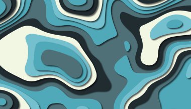 3D soyut kağıt sanat tarzı, iş sunumları, el ilanları, posterler, baskılar, dekorasyon, kartları, broşür kapak için tasarım düzen