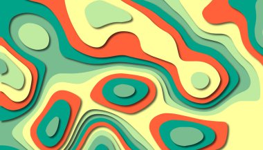 3D soyut kağıt sanat tarzı, iş sunumları, el ilanları, posterler, baskılar, dekorasyon, kartları, broşür kapak için tasarım düzen