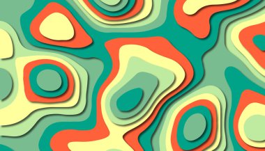 3D soyut kağıt sanat tarzı, iş sunumları, el ilanları, posterler, baskılar, dekorasyon, kartları, broşür kapak için tasarım düzen