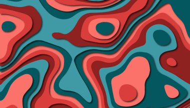 3D soyut kağıt sanat tarzı, iş sunumları, el ilanları, posterler, baskılar, dekorasyon, kartları, broşür kapak için tasarım düzen