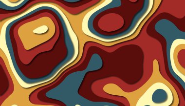 3D soyut kağıt sanat tarzı, iş sunumları, el ilanları, posterler, baskılar, dekorasyon, kartları, broşür kapak için tasarım düzen