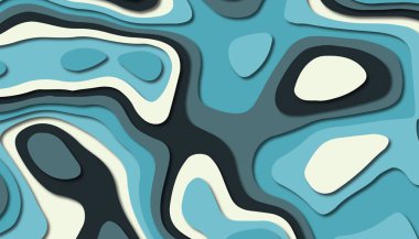 3D soyut kağıt sanat tarzı, iş sunumları, el ilanları, posterler, baskılar, dekorasyon, kartları, broşür kapak için tasarım düzen