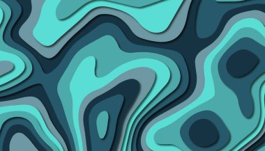 3D soyut kağıt sanat tarzı, iş sunumları, el ilanları, posterler, baskılar, dekorasyon, kartları, broşür kapak için tasarım düzen