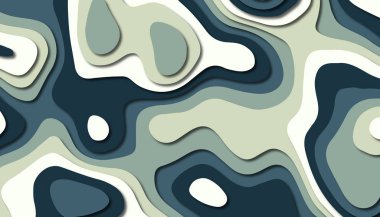 3D soyut kağıt sanat tarzı, iş sunumları, el ilanları, posterler, baskılar, dekorasyon, kartları, broşür kapak için tasarım düzen