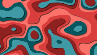 3D soyut kağıt sanat tarzı, iş sunumları, el ilanları, posterler, baskılar, dekorasyon, kartları, broşür kapak için tasarım düzen