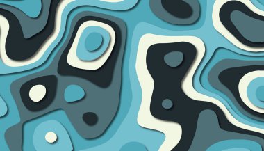 3D soyut kağıt sanat tarzı, iş sunumları, el ilanları, posterler, baskılar, dekorasyon, kartları, broşür kapak için tasarım düzen