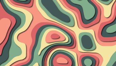 3D soyut kağıt sanat tarzı, iş sunumları, el ilanları, posterler, baskılar, dekorasyon, kartları, broşür kapak için tasarım düzen