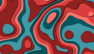 3D soyut kağıt sanat tarzı, iş sunumları, el ilanları, posterler, baskılar, dekorasyon, kartları, broşür kapak için tasarım düzen