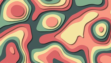 3D soyut kağıt sanat tarzı, iş sunumları, el ilanları, posterler, baskılar, dekorasyon, kartları, broşür kapak için tasarım düzen