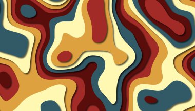 3D soyut kağıt sanat tarzı, iş sunumları, el ilanları, posterler, baskılar, dekorasyon, kartları, broşür kapak için tasarım düzen