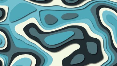 3D soyut kağıt sanat tarzı, iş sunumları, el ilanları, posterler, baskılar, dekorasyon, kartları, broşür kapak için tasarım düzen