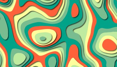 3D soyut kağıt sanat tarzı, iş sunumları, el ilanları, posterler, baskılar, dekorasyon, kartları, broşür kapak için tasarım düzen