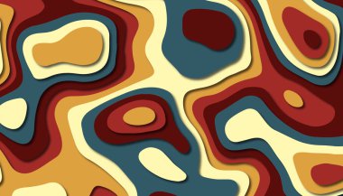 3D soyut kağıt sanat tarzı, iş sunumları, el ilanları, posterler, baskılar, dekorasyon, kartları, broşür kapak için tasarım düzen