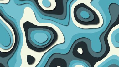 3D soyut kağıt sanat tarzı, iş sunumları, el ilanları, posterler, baskılar, dekorasyon, kartları, broşür kapak için tasarım düzen