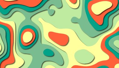 3D soyut kağıt sanat tarzı, iş sunumları, el ilanları, posterler, baskılar, dekorasyon, kartları, broşür kapak için tasarım düzen