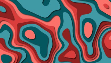 3D soyut kağıt sanat tarzı, iş sunumları, el ilanları, posterler, baskılar, dekorasyon, kartları, broşür kapak için tasarım düzen