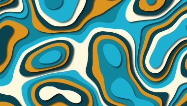 3D soyut kağıt sanat tarzı, iş sunumları, el ilanları, posterler, baskılar, dekorasyon, kartları, broşür kapak için tasarım düzen