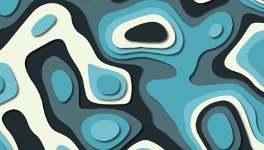 3D soyut kağıt sanat tarzı, iş sunumları, el ilanları, posterler, baskılar, dekorasyon, kartları, broşür kapak için tasarım düzen