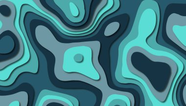 3D soyut kağıt sanat tarzı, iş sunumları, el ilanları, posterler, baskılar, dekorasyon, kartları, broşür kapak için tasarım düzen