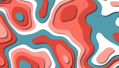 3D soyut kağıt sanat tarzı, iş sunumları, el ilanları, posterler, baskılar, dekorasyon, kartları, broşür kapak için tasarım düzen