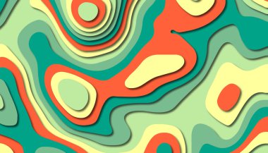 3D soyut kağıt sanat tarzı, iş sunumları, el ilanları, posterler, baskılar, dekorasyon, kartları, broşür kapak için tasarım düzen