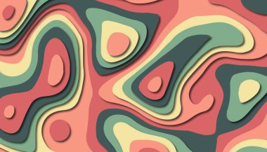 3D soyut kağıt sanat tarzı, iş sunumları, el ilanları, posterler, baskılar, dekorasyon, kartları, broşür kapak için tasarım düzen