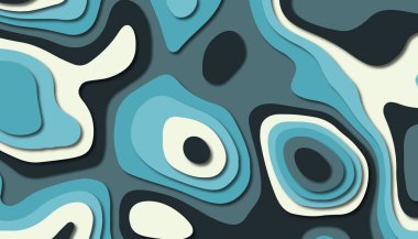 3D soyut kağıt sanat tarzı, iş sunumları, el ilanları, posterler, baskılar, dekorasyon, kartları, broşür kapak için tasarım düzen