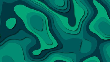 3D soyut kağıt sanat tarzı, iş sunumları, el ilanları, posterler, baskılar, dekorasyon, kartları, broşür kapak için tasarım düzen