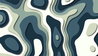 3D soyut kağıt sanat tarzı, iş sunumları, el ilanları, posterler, baskılar, dekorasyon, kartları, broşür kapak için tasarım düzen